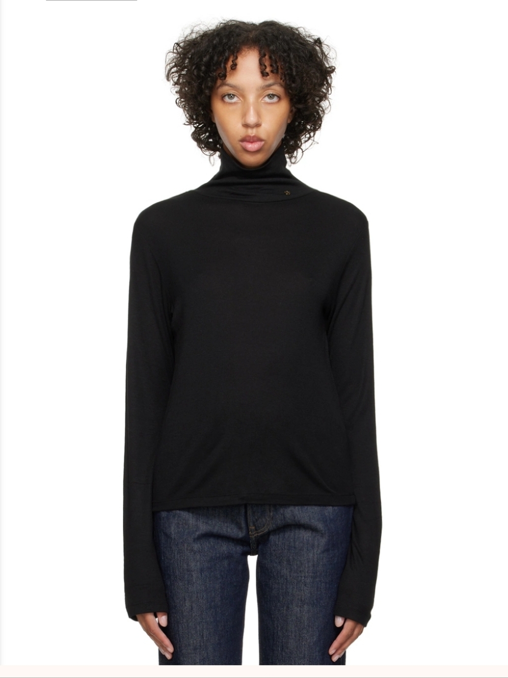 ANINE BING Black Lia Turtleneck